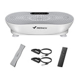 MERACH MR-2533W1-EU - Plateforme vibrante 99 niveaux, 150 W (blanche) : télécommande de la plateforme vibrante