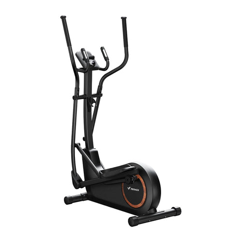 MERACH MR-E33B3-EU - Vélo elliptique autogénérateur, foulée 42 cm et 16 résistances (noir) : vélo elliptique MERACH MR-E33B3 noir de face