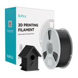 Sunlu ASA - Filament 3D 1,75 mm résistant aux UV (noir) : bobine de filament ASA Sunlu noir