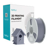 Sunlu ASA - Filament 3D 1,75 mm résistant aux UV (gris) : bobine de filament ASA Sunlu gris