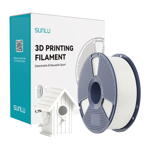 Sunlu ASA - Filament 3D 1,75 mm résistant aux UV (blanc) : bobine de filament ASA Sunlu blanc