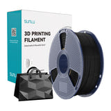 Sunlu TPU Silk - Filament 3D flexible à finition soie 1,75 mm, bobine de 1 kg (noir) : bobine de filament TPU Silk Sunlu noir