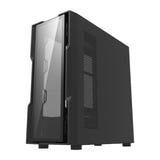 darkFlash DK431 Glass - Boîtier PC Big Tower en verre trempé (noir) : emplacements de ventilateurs et de radiateur