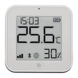 Shelly BLU H&T Display ZB - Capteur température, humidité et luminosité à écran e-paper (blanc) : capteur Shelly BLU H&T Display ZB blanc, écran allumé