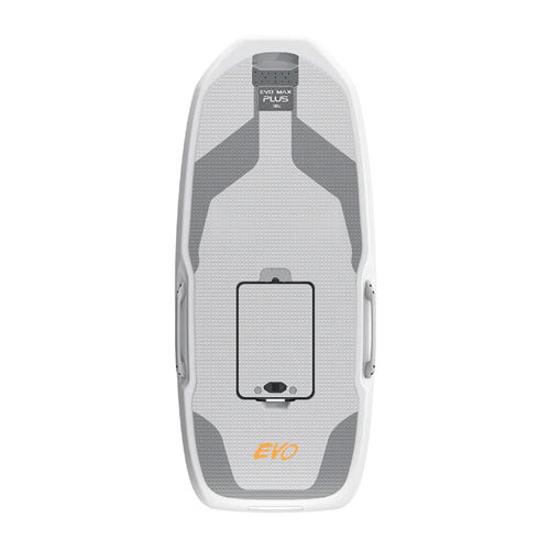 Waydoo EVO Max Plus 130 L - Planche en EPP pour eFoil Flyer EVO, capteurs et GPS (grise) : planche Waydoo EVO Max Plus 130 L grise de dessus