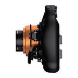 PXN W GTL GT ONE - Volant de simulation 300 mm, 78 signaux d'entrée et 15 LED de régime : vue pilote du volant dans un simulateur