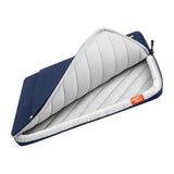 Tomtoc Defender-A13 - Housse pour ordinateur portable 14 pouces (bleu marine) : poche avant recevant un chargeur
