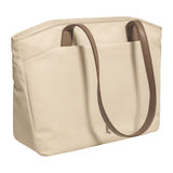 Tomtoc Versatile-T23 - Sac 12,5 L pour ordinateur jusqu'à 16 pouces (olive) : sac olive fixé sur la poignée d'une valise