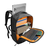 Tomtoc TechPack-T73 - Sac à dos 28 L en X-Pac pour ordinateur jusqu'à 16 pouces (noir) : poche latérale zippée avec batterie et câble