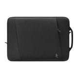 Tomtoc Essence-A35 - Housse pour ordinateur portable 16 pouces (noire) : housse Tomtoc Essence-A35 noire posée près d'un ordinateur