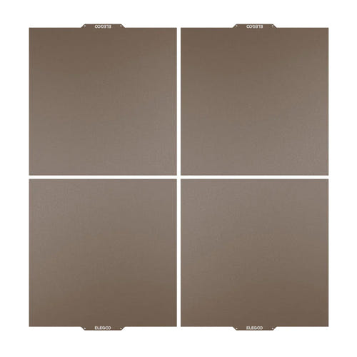 ELEGOO 50.204.0105 - Plateaux PEI magnétiques pour OrangeStorm Giga (4 pièces) : surface PEI texturée du plateau