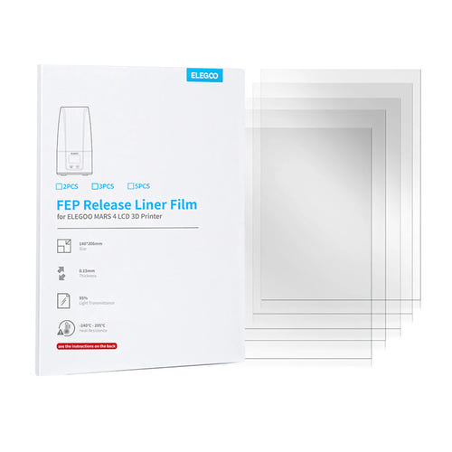 ELEGOO 50.102.0092 - Films FEP 146 x 206 mm pour Mars 5 (5 pièces) : films FEP ELEGOO pour imprimante résine Mars 5