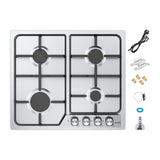 IsEasy MGBG-604C - Table de cuisson au gaz encastrable 4 brûleurs : table de cuisson IsEasy encastrée dans un plan de travail