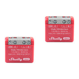 Shelly 1PM Mini Gen4 - Lot de 2 micromodules Zigbee/Matter avec mesure d'énergie : micromodule Shelly 1PM Mini Gen4 rouge