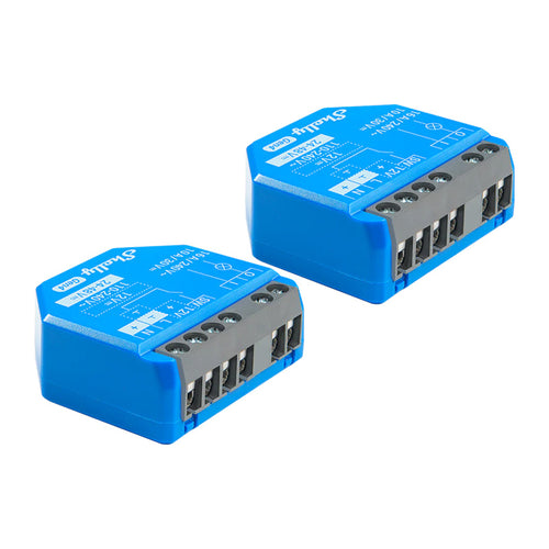 Shelly 1 Gen4 - Lot de 2 micromodules à contact sec 16 A Zigbee/Matter : micromodule Shelly 1 Gen4 bleu