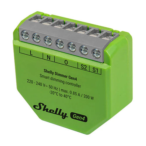 Shelly Dimmer Gen4 - Variateur connecté Zigbee/Matter sans fil neutre : variateur connecté Shelly Dimmer Gen4