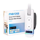 Meross MRS200MA-EU - Enrouleur de volet roulant connecté Wi-Fi et Matter : accessoires de pose et caches fournis