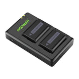 Neewer NP-FW50 - Kit de 2 batteries 1100 mAh et chargeur double pour Sony : kit de deux batteries Neewer NP-FW50 et chargeur