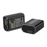 Neewer NP-FW50 - Kit de 2 batteries 1100 mAh et chargeur double pour Sony : batterie NP-FW50 de 1100 mAh