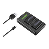 Neewer NP-FW50 - Kit de 2 batteries 1100 mAh et chargeur double pour Sony : câble Micro-USB d'alimentation du chargeur