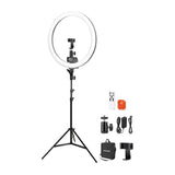 Neewer SRP18-2.4G - Anneau lumineux LED 48 cm avec pied et télécommande : anneau lumineux LED Neewer SRP18-2.4G sur son pied