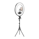 Neewer RL45B - Kit anneau lumineux LED ultra-plat 18 pouces, 45 W : bras flexibles pour deux smartphones