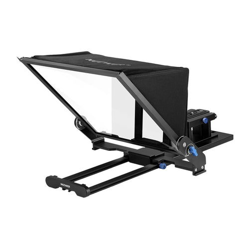 Neewer X17 II - Prompteur aluminium 17 pouces, charge 20 kg : prompteur Neewer X17 II monté sur trépied