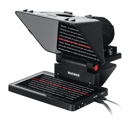 Neewer X11 TM8 - Prompteur 11 pouces avec moniteur HD 9 pouces intégré : prompteur Neewer X11 avec moniteur TM8