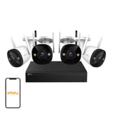IMOU CCTV Kit-Lite - Kit de vidéosurveillance Wi-Fi, 4 caméras et NVR 1 To : kit de vidéosurveillance IMOU CCTV Kit-Lite complet