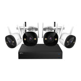 IMOU CCTV Kit-Lite - Kit de vidéosurveillance Wi-Fi, 4 caméras et NVR 1 To : vision nocturne couleur d'une caméra Bullet 2