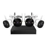 IMOU CCTV Kit-Lite - Kit de vidéosurveillance Wi-Fi, 4 caméras et NVR 1 To : vision nocturne couleur d'une caméra Bullet 2