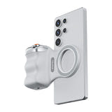 Telesin Fun Shot Grip2 - Poignée magnétique MagSafe pour smartphone (blanche) : prise en main de la poignée Fun Shot Grip2