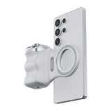 Telesin Fun Shot Grip2 - Poignée magnétique MagSafe pour smartphone (blanche) : prise en main de la poignée Fun Shot Grip2