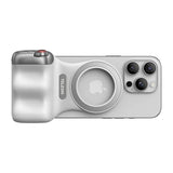 Telesin Fun Shot Grip2 - Poignée magnétique MagSafe pour smartphone (blanche) : déclencheur et curseur de zoom de la Fun Shot Grip2