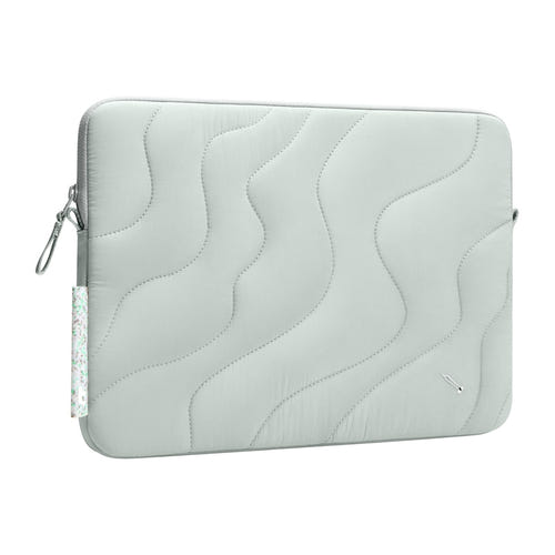 TOMTOC Terra-A27 - Housse 13 pouces pour MacBook Neo (bleue) : texture matelassee du tissu recycle