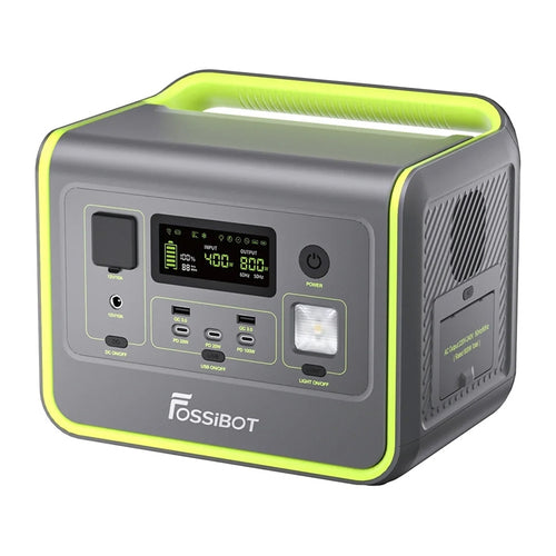 FOSSIBOT F800 - Station électrique portable 800 W, 512 Wh (verte) : station electrique portable FOSSIBOT F800 verte