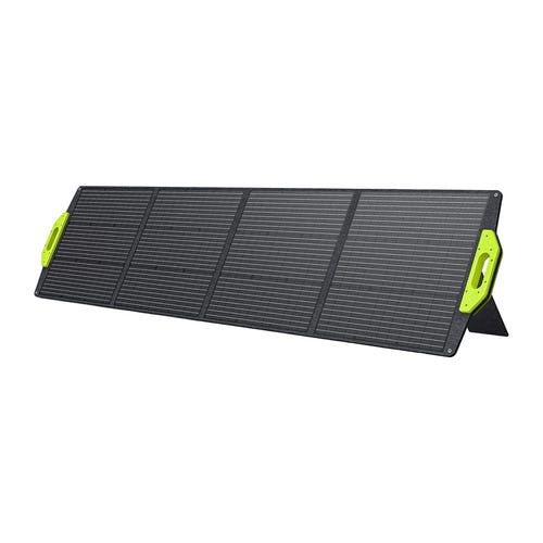 FOSSIBOT SP200 - Panneau solaire pliable 200 W, IP67 (noir) : panneau SP200 deplie en quatre segments