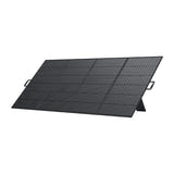 FOSSIBOT SP420 - Panneau solaire pliable 420 W, IP67 (noir) : panneau SP420 deplie sur ses quatre pieds reglables