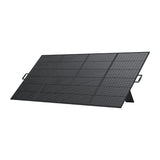 FOSSIBOT SP420 - Panneau solaire pliable 420 W, IP67 (noir) : panneau SP420 deplie sur ses quatre pieds reglables