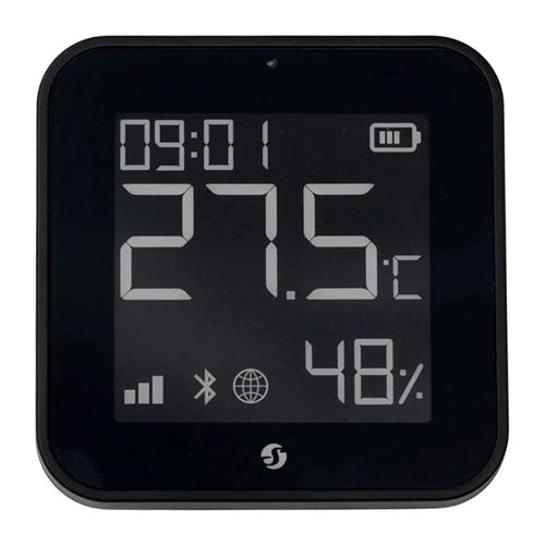 Shelly BLU H&T Display ZB - Capteur température, humidité et luminosité (noir) : capteur Shelly BLU H&T Display ZB noir