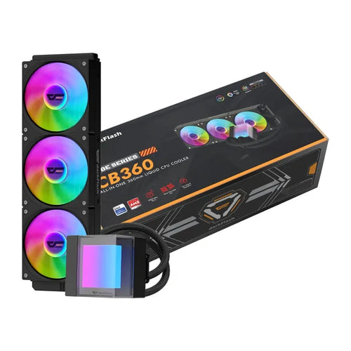DarkFlash CB360 - Watercooling AIO pour processeur, ARGB (noir) : watercooling AIO DarkFlash CB360 noir