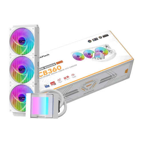 DarkFlash CB360 - Watercooling AIO pour processeur, ARGB (blanc) : watercooling AIO DarkFlash CB360 blanc