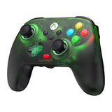 GameSir T7 Pro - Manette filaire Xbox et PC (vert translucide) : éclairage RGB visible sous la coque