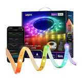 Lepro SW1-6 - Ruban LED connecté extérieur RGBCW-IC 6 m IP65 : contrôleur et bloc d'alimentation