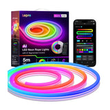 Lepro N1-5 - Ruban LED connecté RGB 5 m pour l'intérieur : kit de fixation fourni