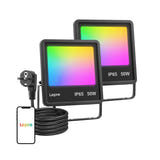 Lepro - Projecteur LED connecté 50 W RGB, IP65, faisceau 100°