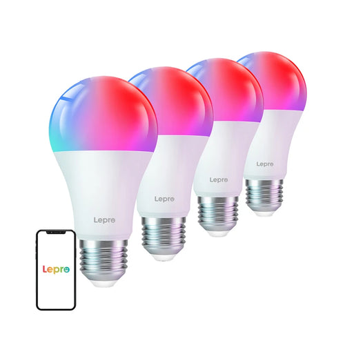 Lepro - Ampoules connectées E27 Wi-Fi 1100 lm, CRI 90+ (lot de 4)