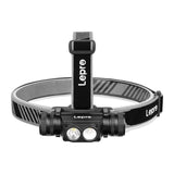 Lepro 320018 - Lampe frontale 1000 lumens, portée 150 m, IP65 : module détachable en charge par câble USB-C