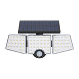 Lepro WL4000 - Lampe solaire à détecteur de mouvement 1000 lm, IP65 : lampe solaire Lepro WL4000 allumée sur une façade
