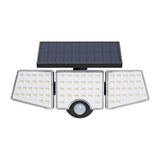 Lepro WL4000 - Lampe solaire à détecteur de mouvement 1000 lm, IP65 : lampe solaire Lepro WL4000 allumée sur une façade